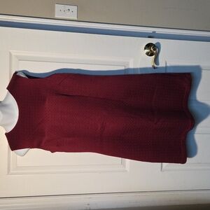 ALFRED SUNG Burgundy Sleeveless Sheath Mini Dress Sz 10